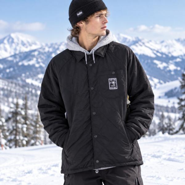 THIRTYTWO HOODRATS コラボ QUILTED JACKET キルティング ジャケット ブラック アウター スノーボード サーティーツー フードラッツ オーバーサイズ