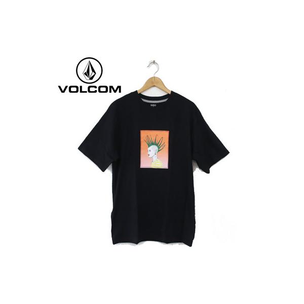 VOLCOM ボルコム Tシャツ ユニセックス 黒 FA HAGER HAWK SST 半袖 ショートスリーブ