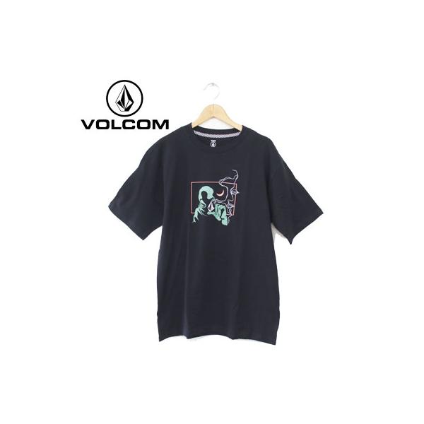 VOLCOM ボルコム Tシャツ ユニセックス ブラック 黒 SKATE VITAS AXEL SST 1 半袖 ショートスリーブ カットソー スケートバイタルズ skateboard スケートボード