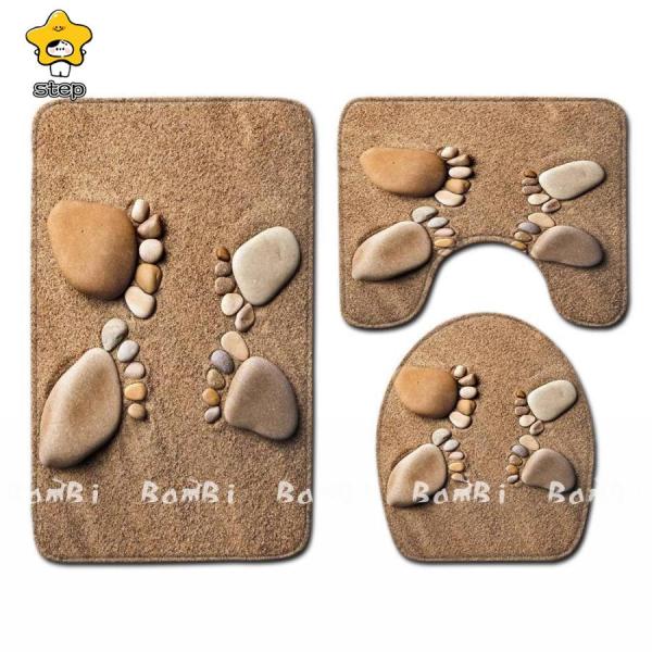 【商品内容】3点セット：トイレマット、フタカバー、バスマット【素材】表地フランネル裏地ポリエステル、ゴム【中国製】※タグは外国語です。※採寸は製造メーカー提供情報ですので多少誤差が生じる場合がございます。※商品画像はご覧になるモニター等や環...