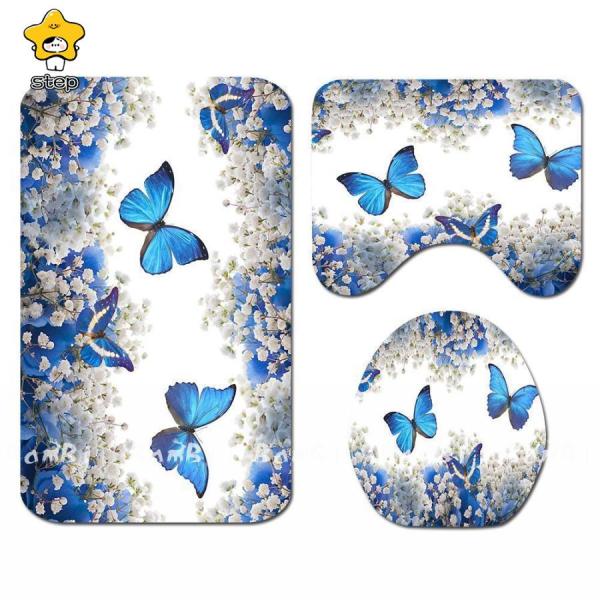 【商品内容】3点セット：トイレマット、フタカバー、バスマット【素材】表地フランネル裏地ポリエステル、ゴム【中国製】※タグは外国語です。※採寸は製造メーカー提供情報ですので多少誤差が生じる場合がございます。※商品画像はご覧になるモニター等や環...