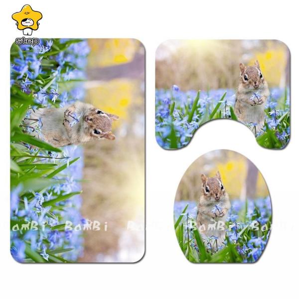 【商品内容】3点セット：トイレマット、フタカバー、バスマット【素材】表地フランネル裏地ポリエステル、ゴム【中国製】※タグは外国語です。※採寸は製造メーカー提供情報ですので多少誤差が生じる場合がございます。※商品画像はご覧になるモニター等や環...