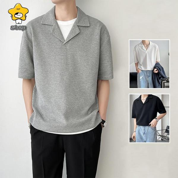 シャツ メンズ 半袖 夏 ビジネス トップス 無地シャツ カジュアルシャツ ゆったりシャツ 夏サマー おしゃれ