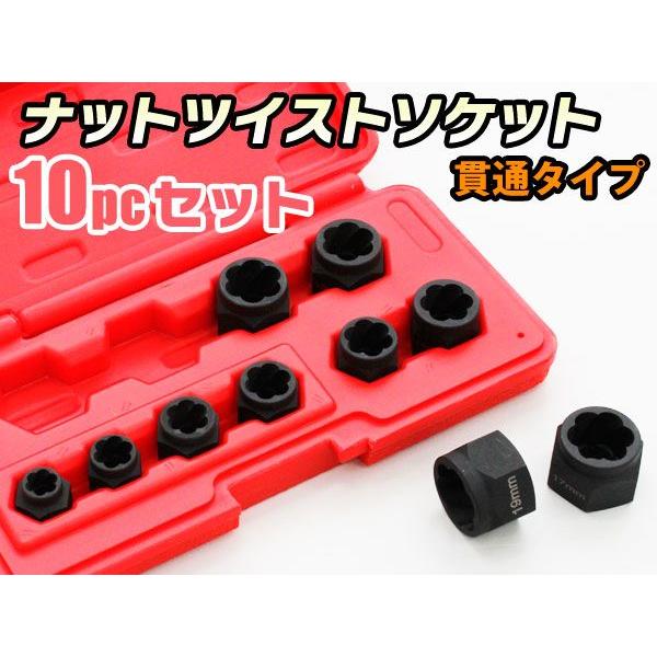 ターボソケット ツイスターソケット ナット ツイスト ソケットセット 貫通タイプ ターボソケット