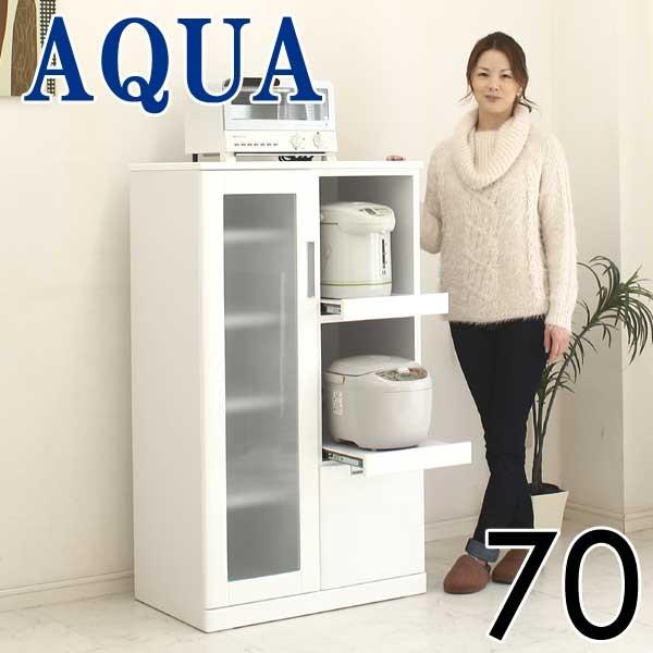 光沢ホワイト レンジ台 幅70cm 高さ120cm 食器棚 キッチン 光沢ホワイト レンジ台 幅70cm 高さ120cm 食器棚 キッチン