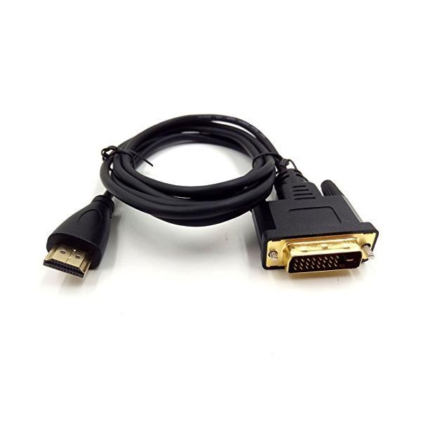 Haokiang HDMI - DVIケーブル 6フィート 双方向 HDMI オス - DVI(24+1) オスアダプターケーブル Raspberry