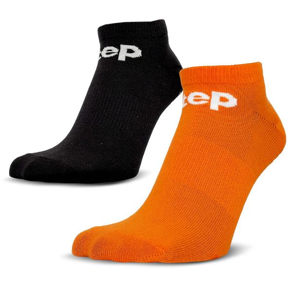 ゆうパケット StePオリジナル 2足組みアンクルソックス ブラック/オレンジ 2P SOCKS メンズ レディース 靴下 黒 橙