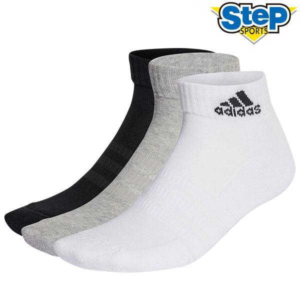 アディダス ソックス SPW クッション 3Pアンクルソックス IC1281 adidas メンズ レディース 靴下 3色セット 23FW 23Q3 cat-apa-sock