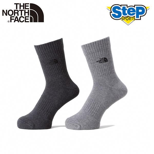 ノースフェイス ソックス TNF ロゴ 2P クルー NN82310-DL THE NORTH FACE TNF LOGO 2P CREW 【メンズ】 【レディース】ランニング cat-apa-sock