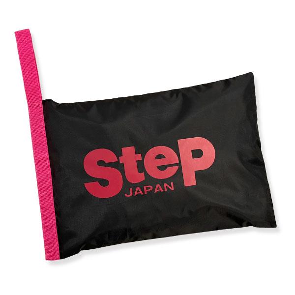 ゆうパケット StePオリジナル シューズケース SHOECASE  ステップロゴ入り マジックテープ シューズ用 (ブラック×レッド×ピンク)  cat-apa-komono