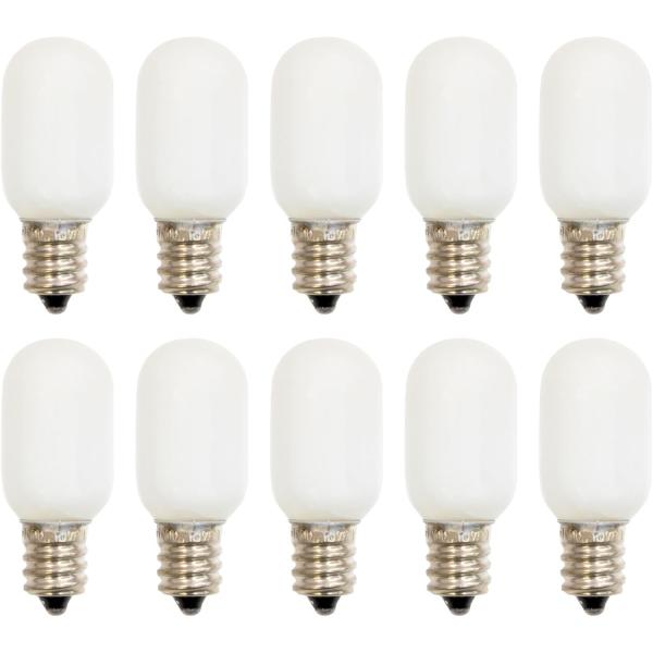 ナツメ球 5W 10個入 (2個パック×5個） 優しい光 白熱電球 常夜灯 外装色 ホワイト 型式 T20 口金 12mm (E12)