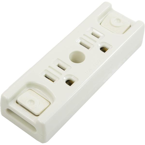 マクサー電機 接地ダブルコンセント (仮設用) 1個入