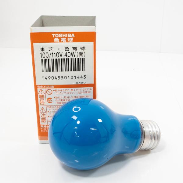 東芝 TOSHIBA 色電球 100/110V 40W E26 青 サック IRO100-110V40WEB