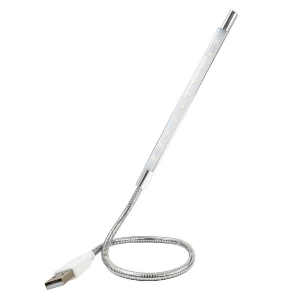 ・使用用途：デスク回りでちょっとしたあかりに。・素材：スチール サイズ：10x470x10(mm)・機能：USB電源（Type-A）で使用可能。タッチスイッチでON/OFFできます。・ポイント：フレキシブルアームで角度を自由に変更可能。　モ...