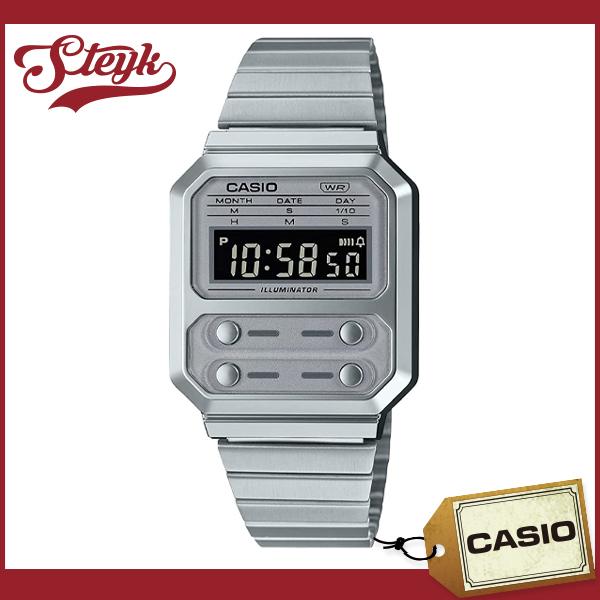 CASIO A100WE-7B カシオ 腕時計 デジタル スタンダード メンズ シルバー