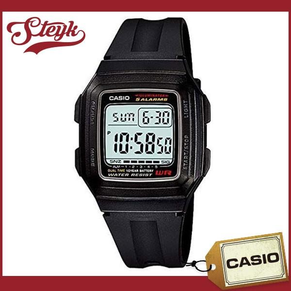 CASIO F-201WA-1A �J�V�I �r���v �f�W�^�� STANDARD�@�X�^���_�[�h �����Y �u���b�N