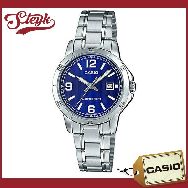 CASIO LTP-V004D-2B �J�V�I �r���v �A�i���O  ���f�B�[�X �u���[ �V���o�[