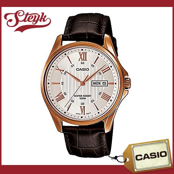 CASIO MTP-1384L-7A �J�V�I �r���v �A�i���O �X�^���_�[�h �����Y �z���C�g ���[�Y�S�[���h