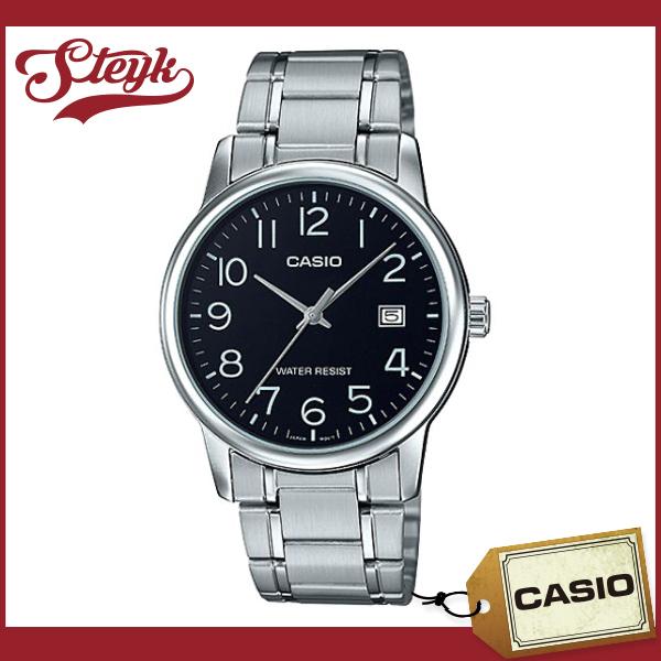 CASIO MTP-V002D-1B �J�V�I �r���v �A�i���O  ���f�B�[�X �u���b�N �V���o�[