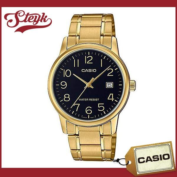 CASIO MTP-V002G-1B �J�V�I �r���v �A�i���O �X�^���_�[�h �����Y �u���b�N �S�[���h