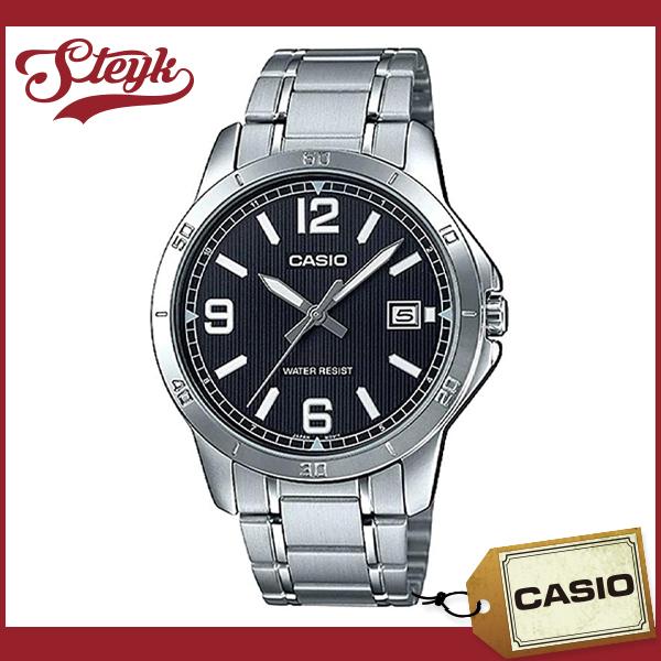 CASIO MTP-V004D-1B2 �J�V�I �r���v �A�i���O ���f�B�[�X �����Y �u���b�N �V���o�[