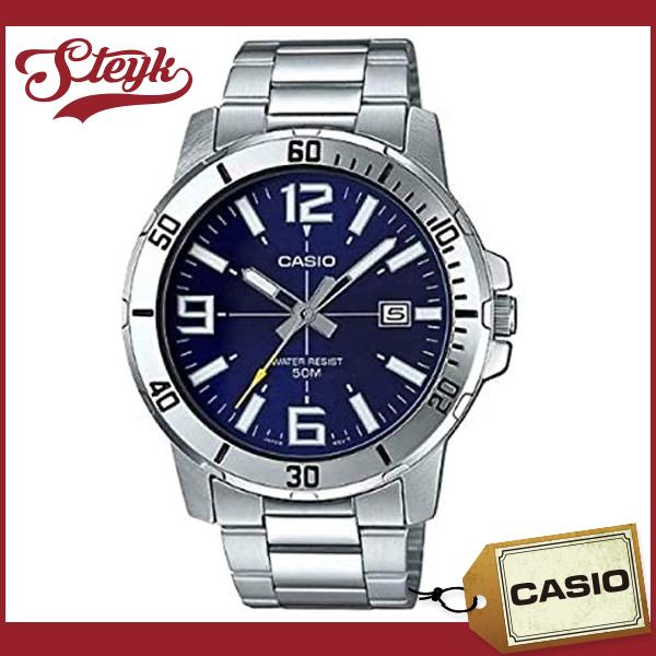 CASIO MTP-VD01D-2B JVI rv AiO X^_[h Y lCr[ Vo[
