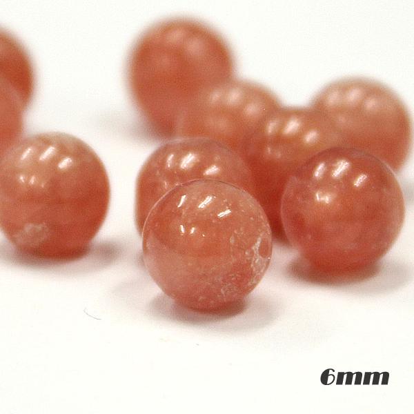 インカローズ（ほぼ縞なし）AAA 丸玉6mm（±0.5mm） 1個（1粒