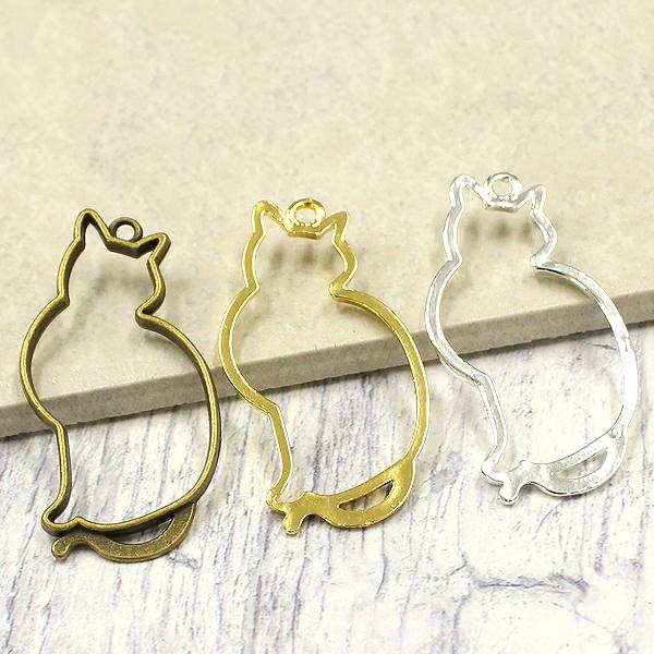 ｕｖレジンクラフト用 レジン枠 空枠 猫 ねこ ネコ キャット 10個 フレーム チャーム 29 Uvwnk 07 28 小谷野製作所 通販 Yahoo ショッピング