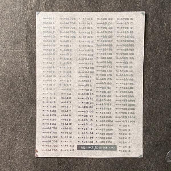 インレタ2種 メタリック車番インレタ(九州14系寝台・24系25形2)(Nゲージ) : 世田谷