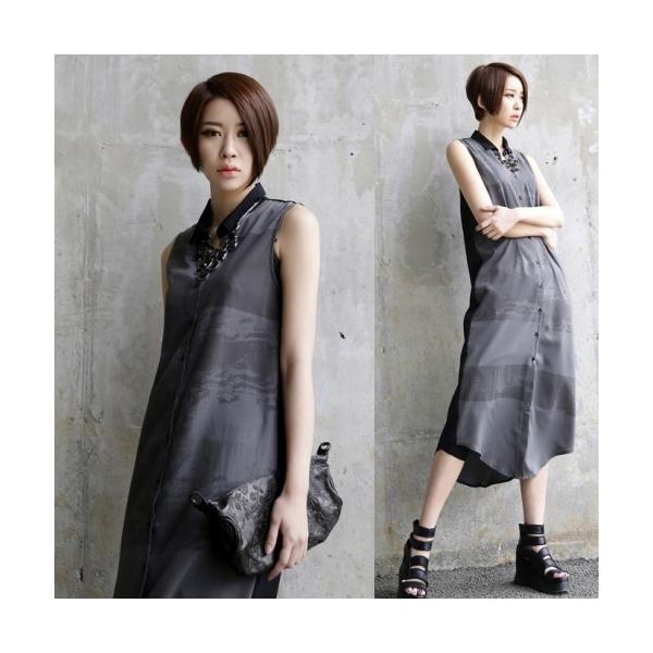 シャツワンピース ノースリーブ 柄 モード系 ワンピース モード系 春 新作 レディース Buyee 日本代购平台 产品购物网站大全 Buyee一站式代购 Bot Online