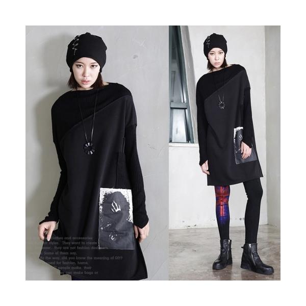 チュニック レディース ワンピース 切り替え 長袖 個性的 モード系 個性的 40代 ファッション エモ系 Buyee Buyee Jasa Perwakilan Pembelian Barang Online Di Jepang