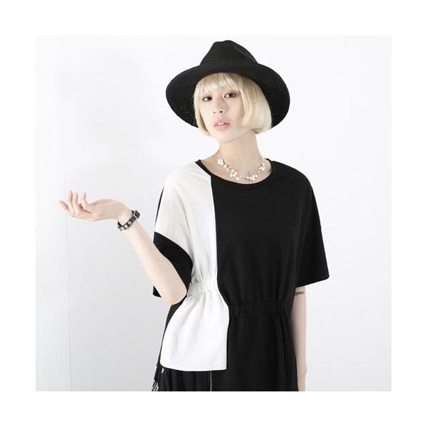 Tシャツ レディース トップス バイカラー 半袖 個性的 夏 18 モード系 個性的 40代 ファッション エモ系 Buyee Buyee Japanese Proxy Service Buy From Japan Bot Online