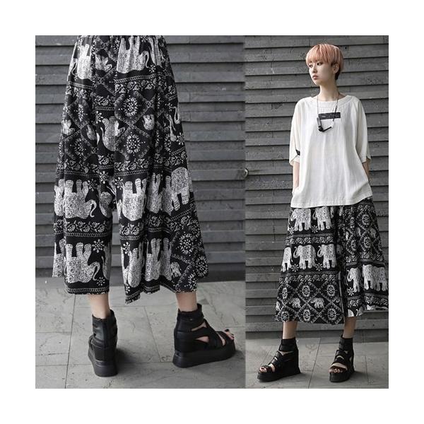 パンツ レディース ワイドパンツ ガウチョパンツ 柄 エスニック 夏 18 モード系 黒 個性的 40代 ファッション Buyee Buyee Japanischer Proxy Service Kaufen Sie Aus Japan