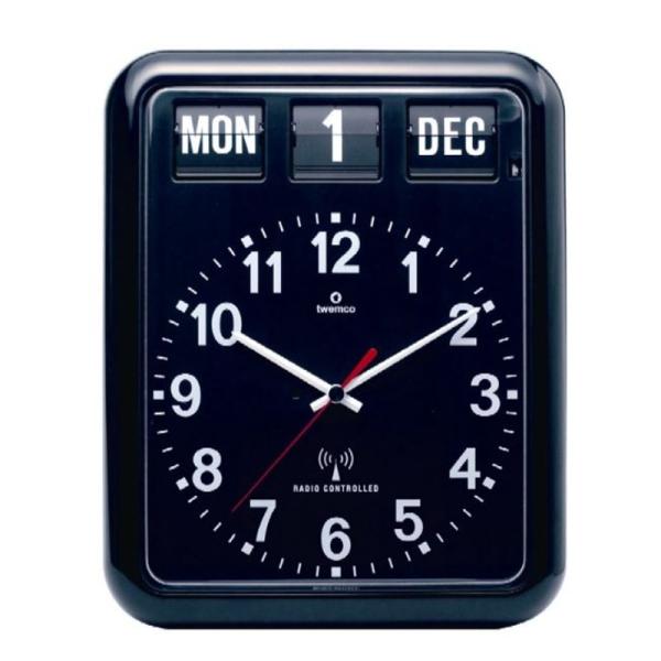 Twemco Radio Control Calendar Clock #RC-12A・ブラック トゥエンコ