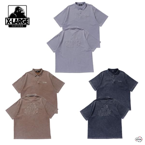 XLARGE（エクストラ ラージ） CHEMICAL WASH SLANTED OG POLO SHIRT