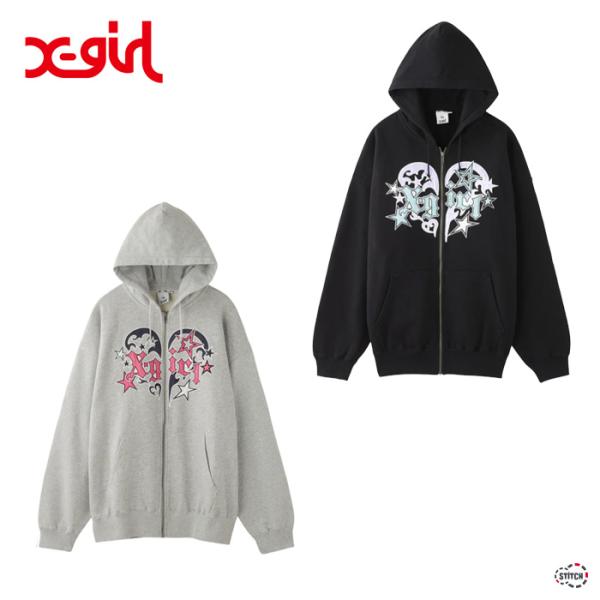 X-girl（エックスガール） セール エックスガールTRIBAL HEART ZIP UP