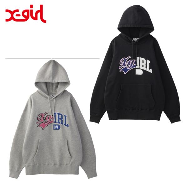 X-girl（エックスガール） SALE X-girl MIX COLLEGE LOGO SWEAT HOODIE