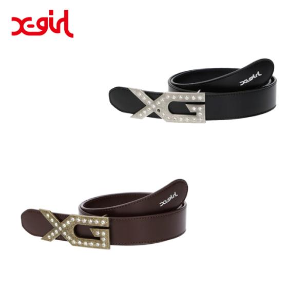 X-girl（エックスガール） XG EMBLEM BUCKLE FAUX LEATHER BELT