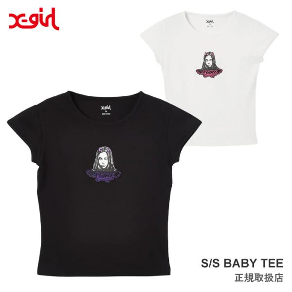 X-girl（エックスガール） X-girl DEVIL FACE S/S BABY TEE