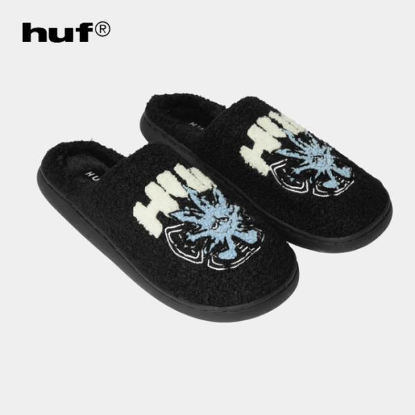 セール HUF ハフ SNOW ANGEL FUZZY SLIPPER CP00107 スノーエンジェルファジースリッパ メンズ レディース ユニセックス 黒 ルームシューズ ブランド 正規取扱店