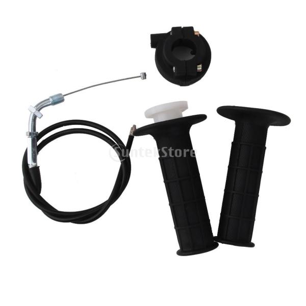 ノーブランド品 ピット ダートバイクスロットル アクセルグリップ ケーブル 50cc 110cc 125ccクラス140cc スロットルグリップ