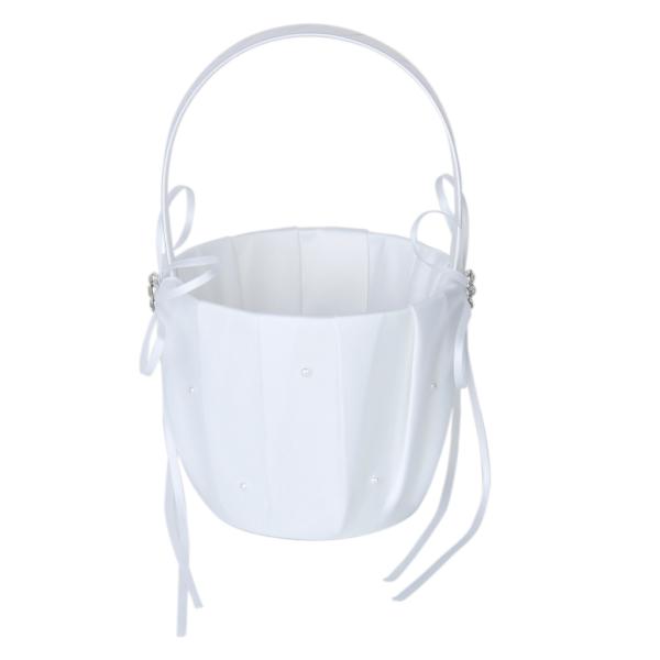 説明: 光沢のあるディアマンテの花の装飾ホワイトflowergirlバスケット結婚式のパーティーに最適です材料:サテン.PVC.ラインストーンカラー:ホワイト直径:約. 12.5センチメートル/ 4.92インチハンドル付き高さ:Approx...