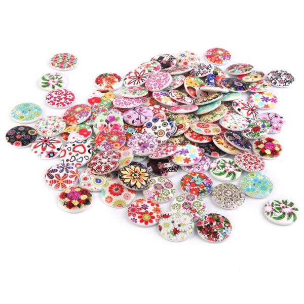 Phenovo ビーズ アクセサリーパーツ 縫製 ボタン 手芸材料 工芸品 印刷 花のボタン Buyee Buyee 日本の通販商品 オークションの代理入札 代理購入