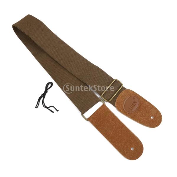 説明:これはシンプルで耐久性のあるギターストラップです高品質の金属製バックルとボタンホールギタースタイルのアタッチメントを介してストラップを楽器に取り付けるためのレザーレットタブ付きのキャンバスストラップストラップの長さを簡単に調節できます...