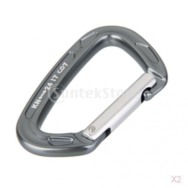 ２個 お買い得 アルミ アウトドア 登山 クライミング カラビナ 24kn 黒銃 Stkショップ 通販 Yahoo ショッピング