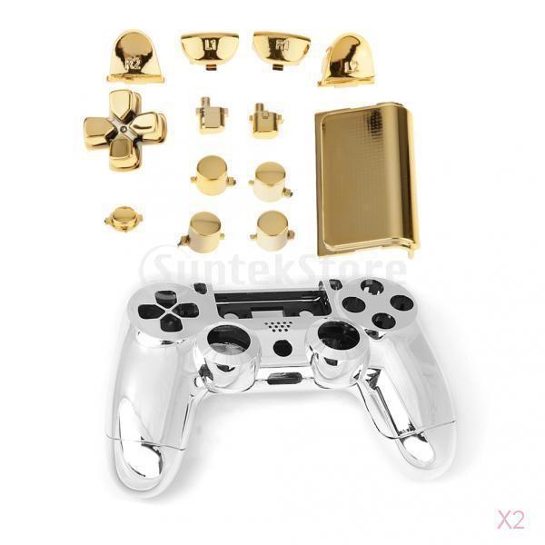 ノーブランド品 2セット ゴールド リモートコントローラー交換用 フルハウジングセット ボタン部品キット Ps4対応 Buyee Buyee 日本の通販商品 オークションの代理入札 代理購入