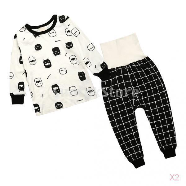 ノーブランド品 2セット 子供服 キッズ コットン 長袖 パジャマ モンスター柄 シャツ ズボン 寝間着 普段着 上下セット 4サイズ選べる 1 Www Sunnyfriend Com Tw