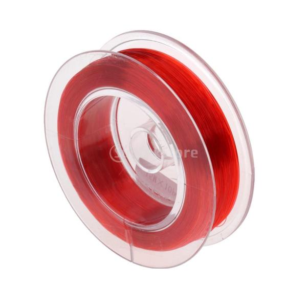 Fenteer 2個セット ナイロン製 バッキング ライン フライフィッシング シンキング ライン 編組 線 フライ ライン 全2色 - 赤