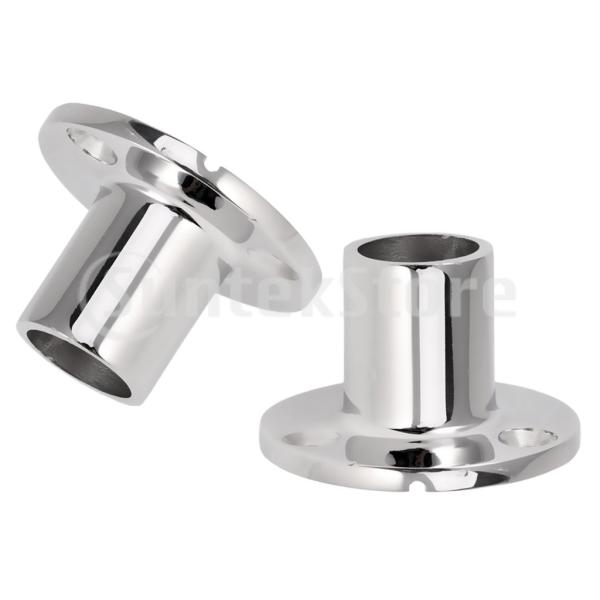 説明:ボート用レール/支柱ラウンドベース 1 "（25mm）レール/チューブ用 90度プロフェッショナルマリングレードキャスト316ステンレススチール塩水環境での強い耐食性と耐久性鏡のような外観のための、そして現代の船舶/ボート/ヨットにマ...