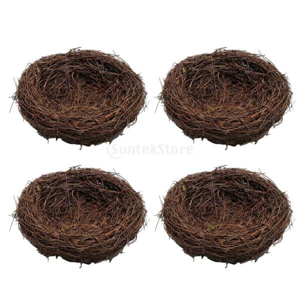 説明:手作りのつる鳥の巣箱.さまざまなサイズ:6cm〜35cmのオプションそれは暖かくて静かな鳥の家であり.鳩.鳥などに最適です.空の鳥の家の巣.あなたはそれに好きなものを入れることができます.小さな宝石や小動物を窓辺の飾りとして飾るのはい...